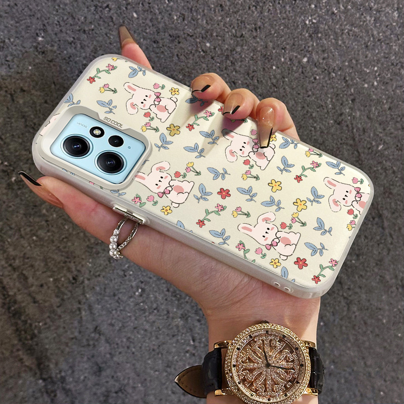 เคสสำหรับ Xiaomi Redmi Note 12 4G Note 12 Pro 5G Note 11 Pro 5G เคสป้องกันเคสมือถือโปร่งแสงกระต่ายหมี