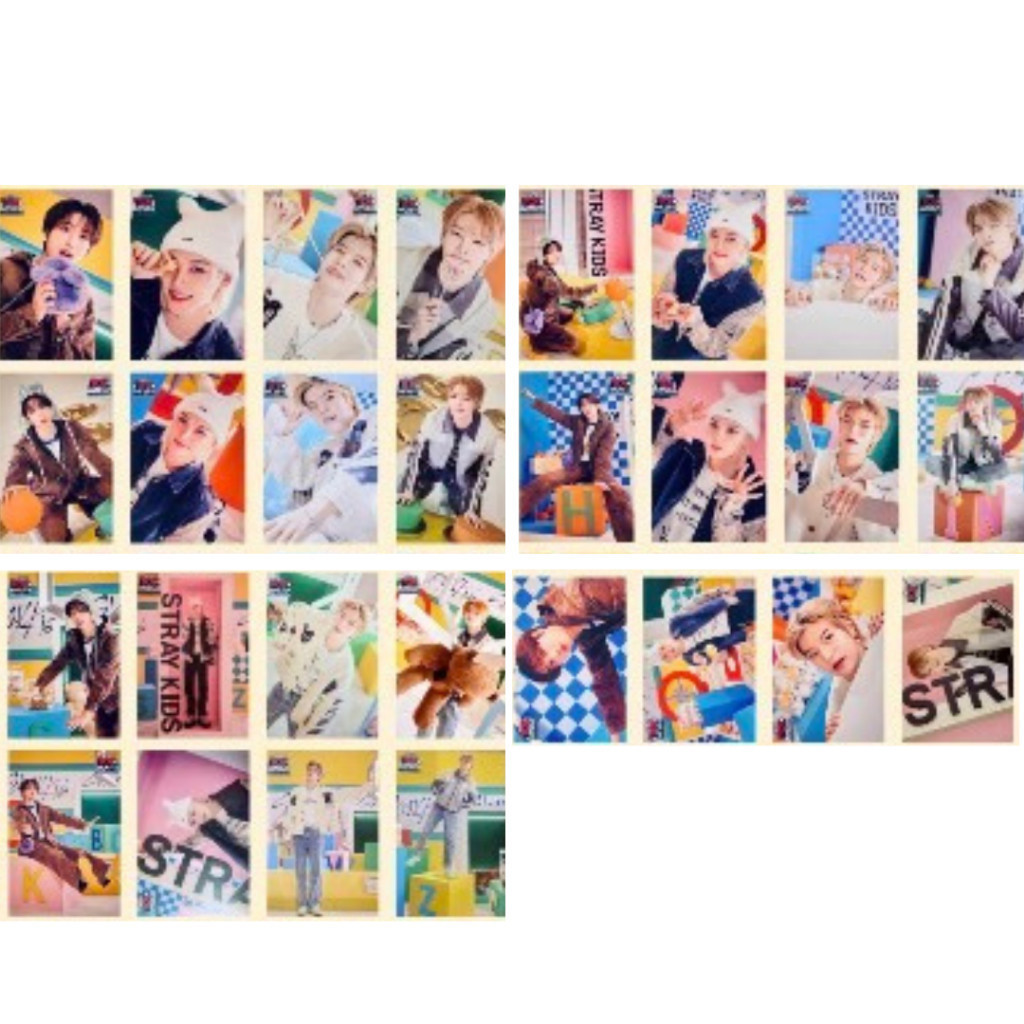 Stray kids พัดลมเชื่อมต่อการ์ดรูปภาพ SKZ TOY WORLD' ปี 2024 (สมาชิก 4 คน) / HAN FELIX SEUNGMIN I.N.
