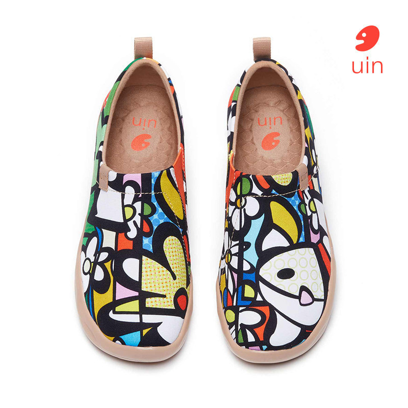 Uin Toledo I Womens Art Painted Travel Shoes Slip On Loafers Comfort รองเท้าผ้าใบน้ําหนักเบา Wonderland