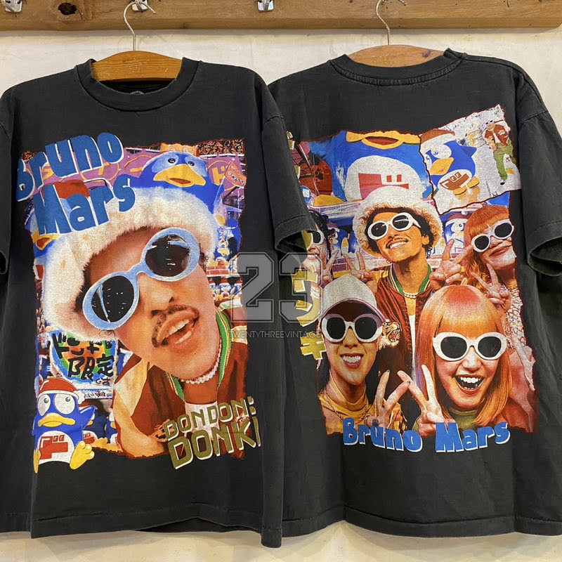 [ 23 ] BRUNO MARS DONKI DONKI BIO WASHED TAG Bootleg แท้ เสื้อวินเทจ เสื้อโฆษณา ดองกี้ vintage shirt