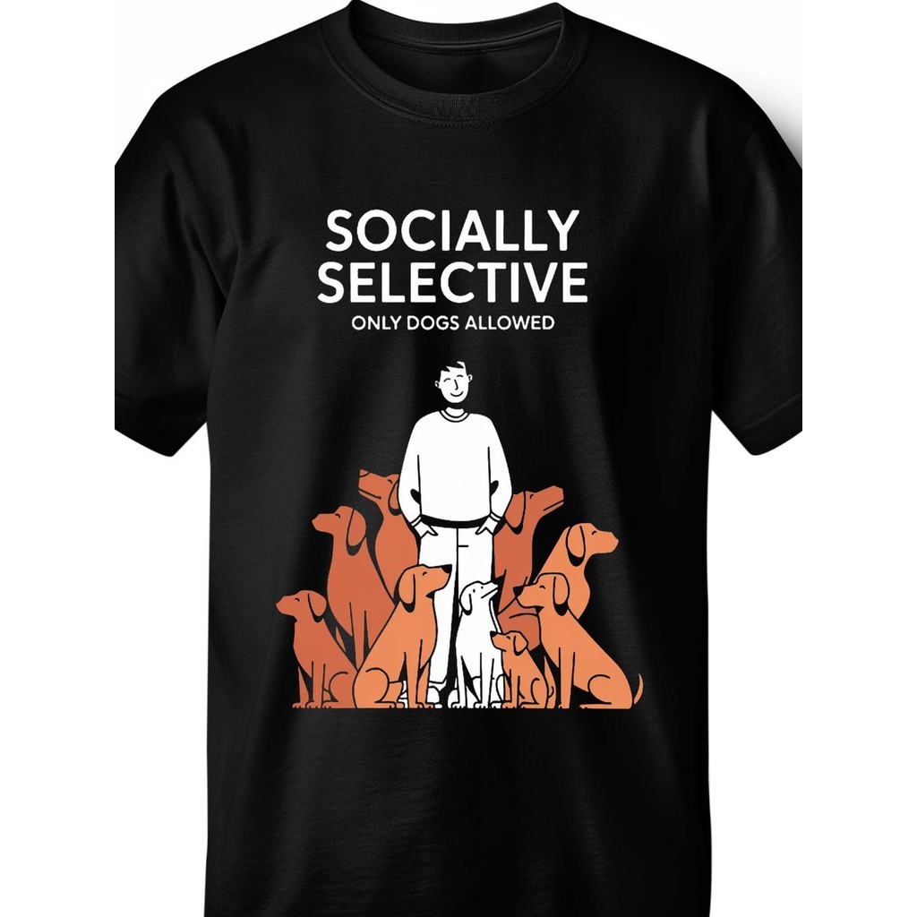 เสื้อยืดแขนสั้นสไตล์สตรีท SOCIALLY OBLIVIOUS ONLY SELECTED