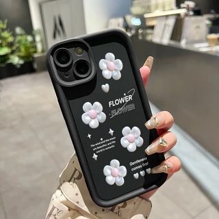 เคสสำหรับ Realme 5 5i 5s 6i C3 C3i Narzo 10 Narzo 10A Narzo 20A เคสนิ่มซิลิโคนเคสโทรศัพท์ภาพดอกไม้เงินกันกระแทก