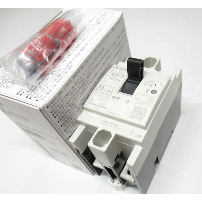 NV30-FA 2P 20A 30MA เบรกเกอร์ สำหรับ แผงควบคุม FA series (เบรกเกอร์ป้องกันไฟดูด)