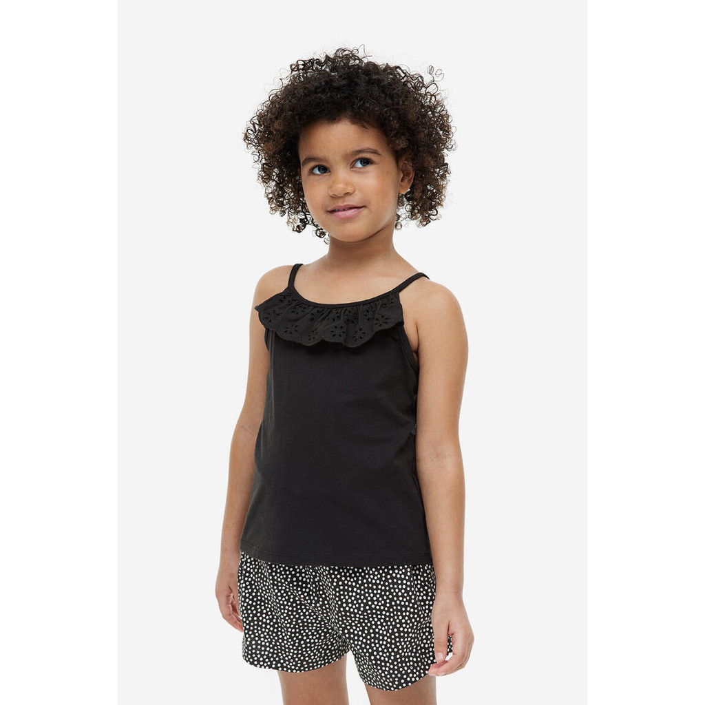 H&M Girl Flounce-trimmed strappy top 1117982_1