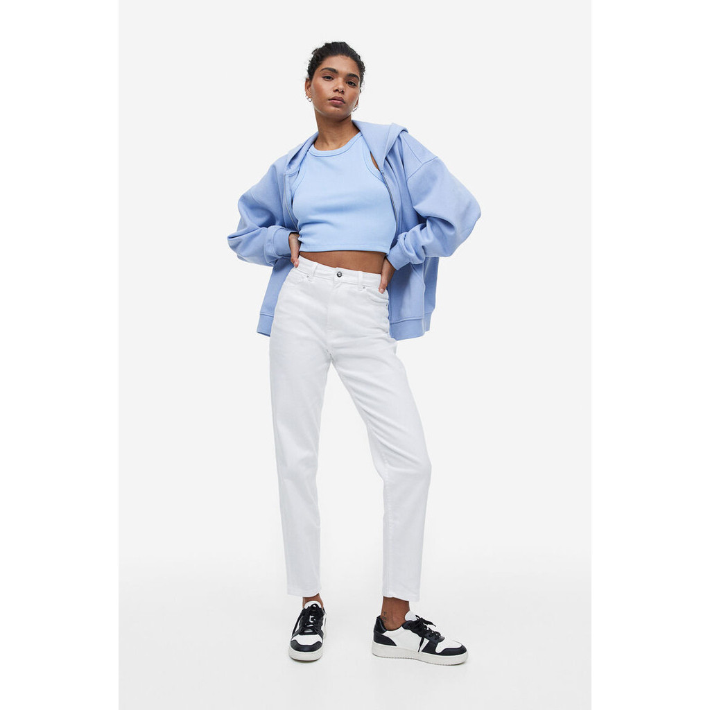 H&M Woman Mom Loose Fit Twill trousers 1051012_3