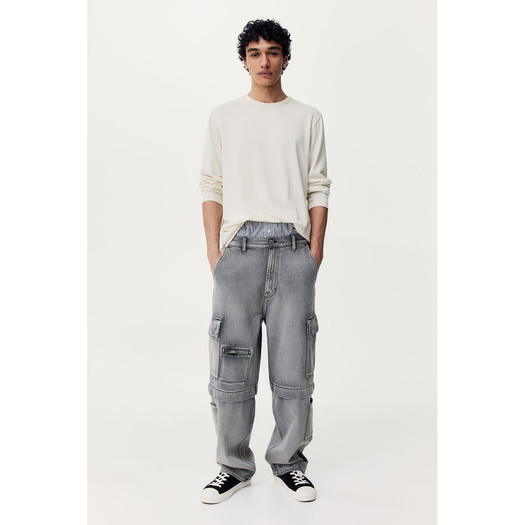 H&M Man Baggy Fit Cargo trousers 1182102_3
