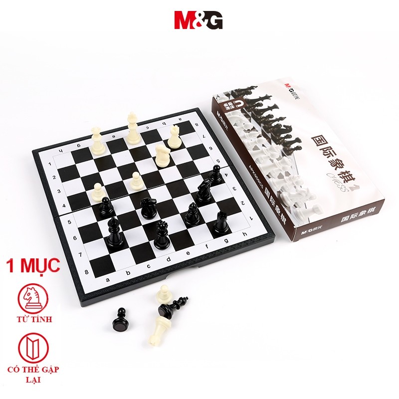 M&g Chess Magnetic Chess Board Game แบบพกพาพับ Magnetic Interactive ของเล่นสําหรับผู้ใหญ่ผู้ชายและผู้หญิงเครื่องเขียน MO