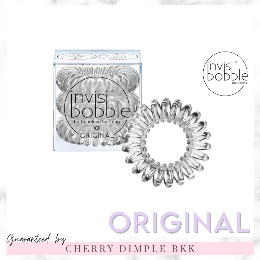 🍒ของแท้·ส่งไว·ถูก🍒INVISIBOBBLE รุ่น ORIGINAL สี "CRYSTAL CLEAR" / ยางรัดผม เยอรมัน ยางมัดผม invisibo