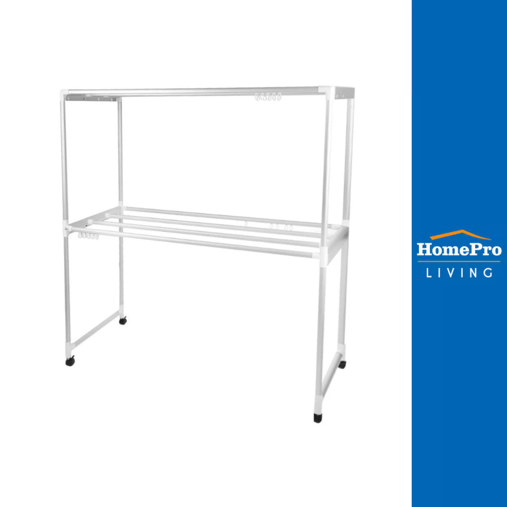 HomePro ราวตากผ้าอะลูมิเนียม มีล้อ 8 เส้น ขนาด 150x162x60 ซม. แบรนด์ PLIM