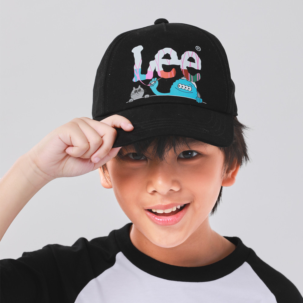 LEE KIDS หมวกแก๊ปเด็กผู้ชาย / เด็กผู้หญิง คอลเลคชั่น Lee Kids x MillionsMonster รุ่น LK F324UHATN18 สีดำ