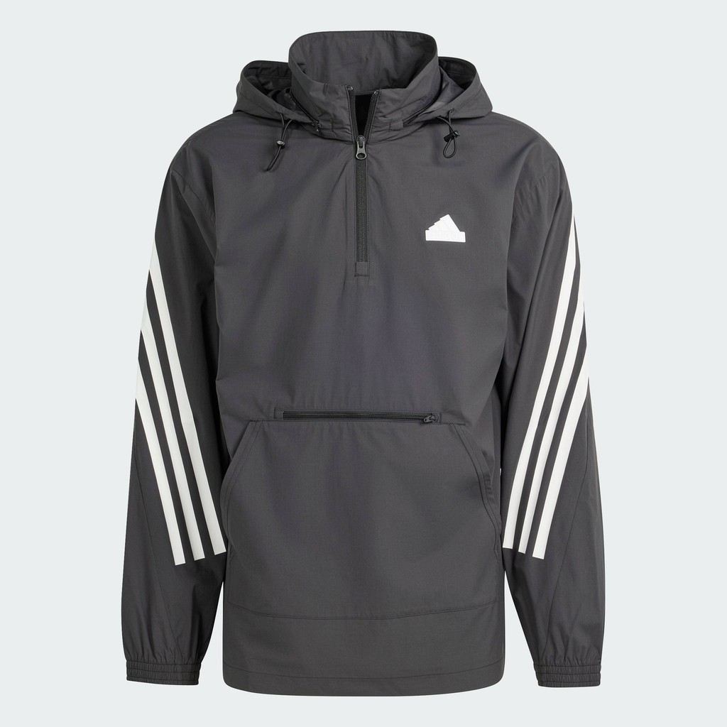 adidas ไลฟ์สไตล์ เสื้อกันลมผ้าทอ Future Icons 3-Stripes ผู้ชาย สีดำ IN3306
