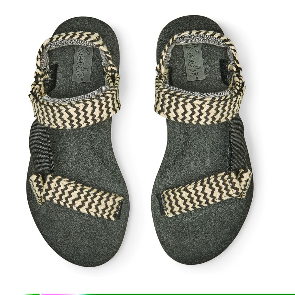 Keds รุ่น Trio Jute รองเท้าแตะรัดส้น ผู้หญิง สี Black - WF67010