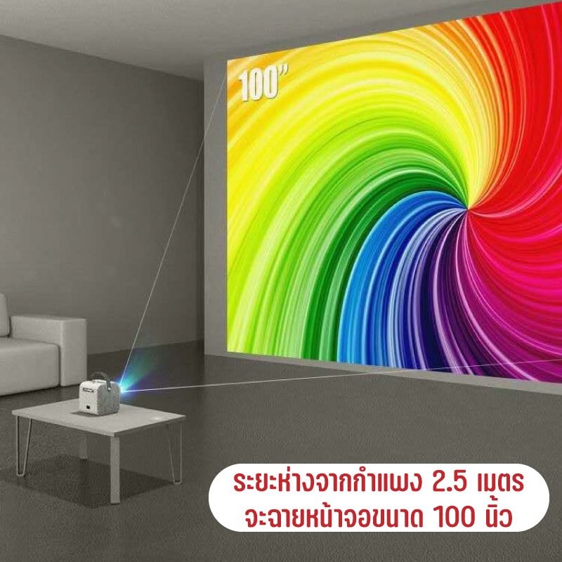 พร้อมส่ง🚚Q3 โปรเจคเตอร์ โปรเจคเตอร์โฮมซีเนม่า Android Full HD 4K Projector Bluetooth4.0