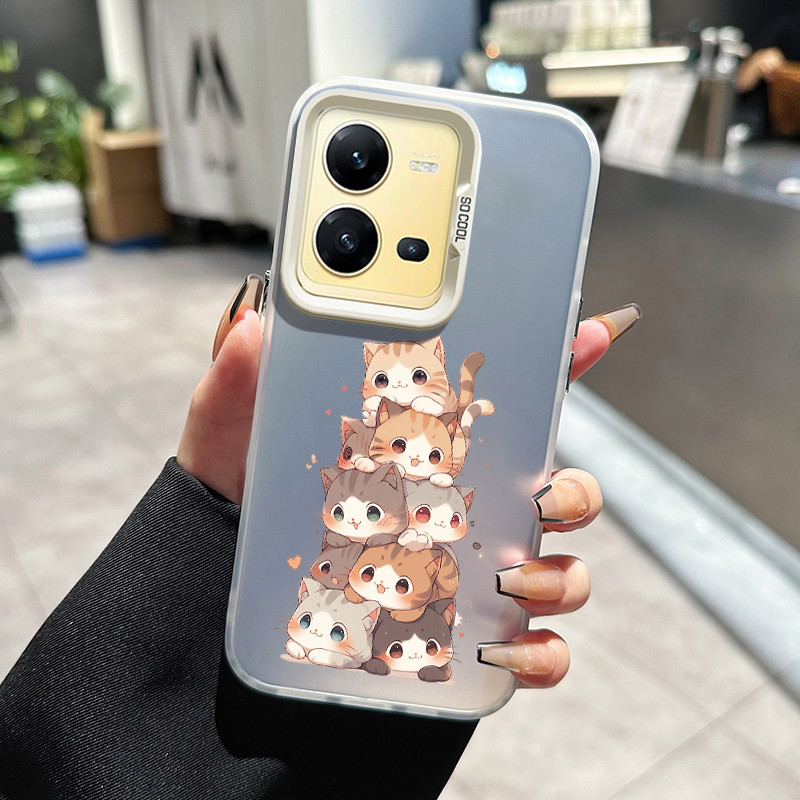เคสสำหรับ VIVO V25 5G V25E V27 5G V27 Pro 5G S16 5G S16 Pro 5G เคสมือถือลายแมวน่ารัก