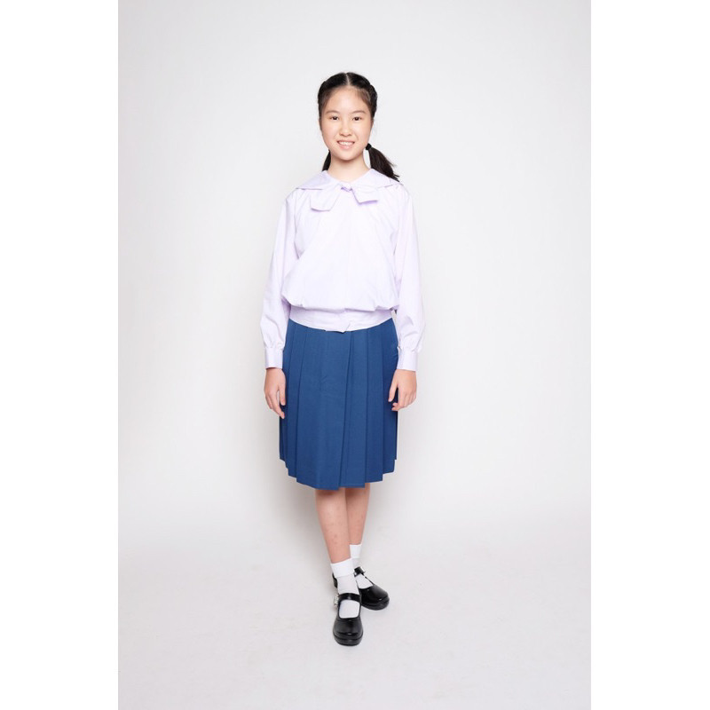 กระโปรง12จีบ ผ้าโรงเรียน สีอ่อน ผ้าโทเร ตราท็อป 670 ซฟ.