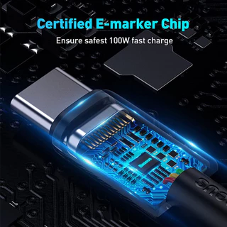 Baseus สายชาร์จเร็ว รุ่น Tungsten Gold Fast Charging Data Cable แบบ Type C to Type C 100W 1m/2m/3m