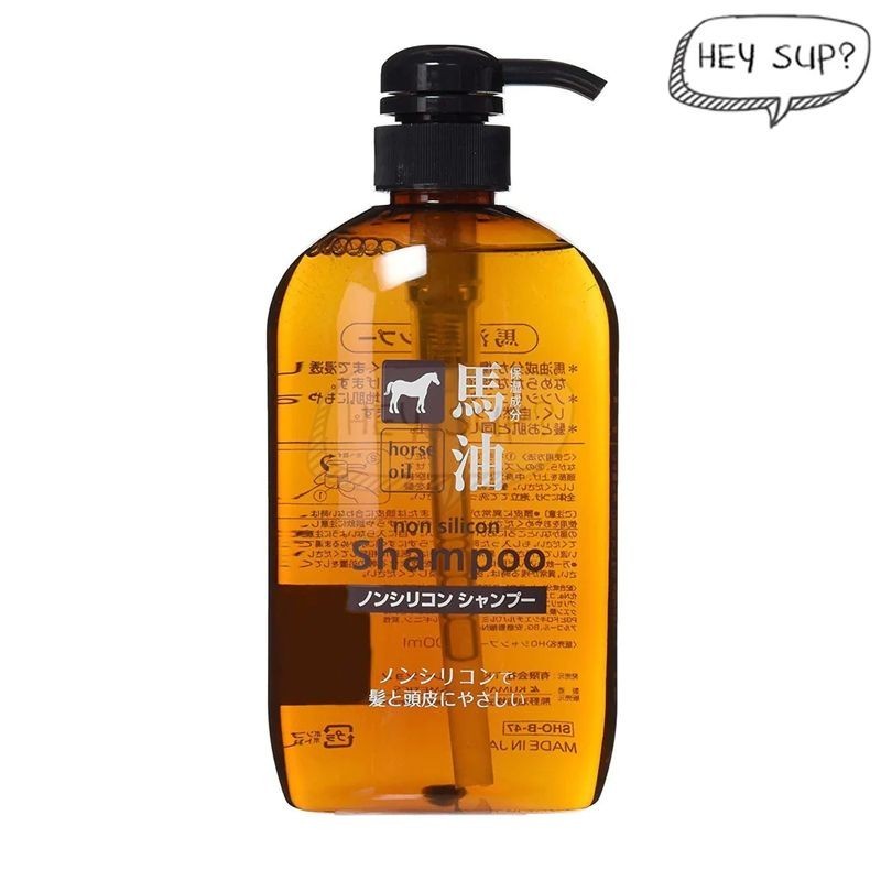 Kumano Kumano Yushi Horse Oil Non Silicon Shampoo 600ml