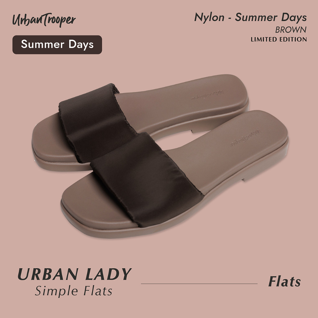 รองเท้า Urban Trooper Lady รุ่น Simple Flats สี Brown รองเท้าเเตะ / ผู้หญิง Female