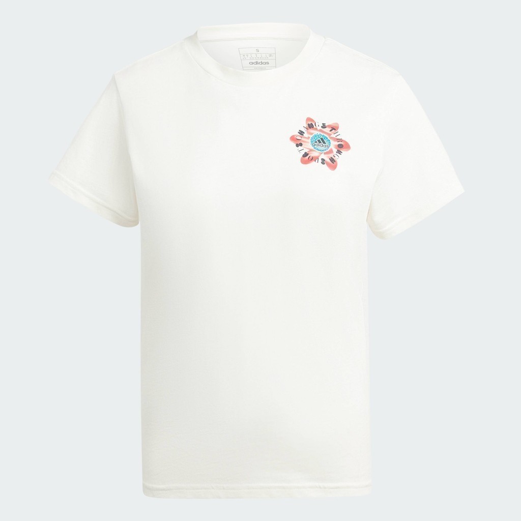 adidas Lifestyle Flower Pack Graphic Tee Women White IR5895