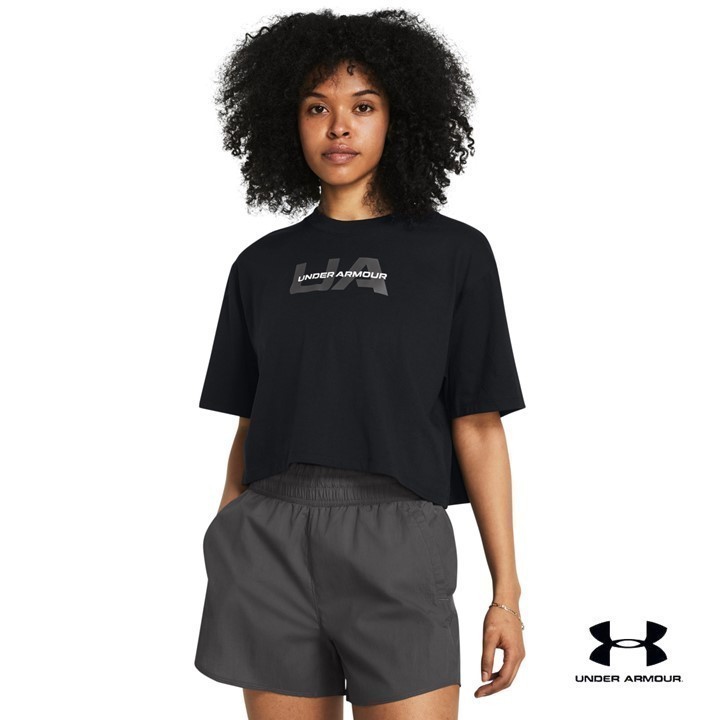 Under Armour Women's UA Boxy Crop Branded Short Sleeve