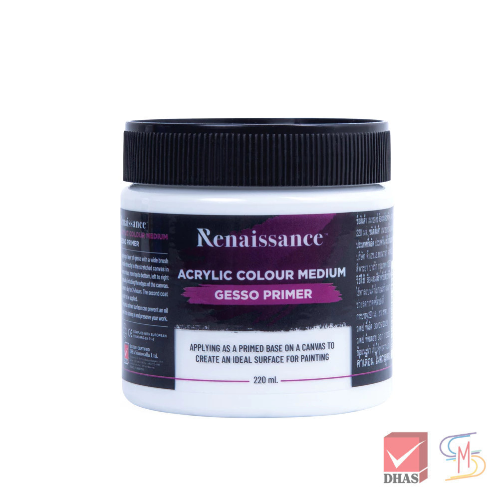 Renaissance สื่อผสมสีอะคริลิค เจสโซ่ ไพรม์เมอร์ 220 มล. 1 ขวด