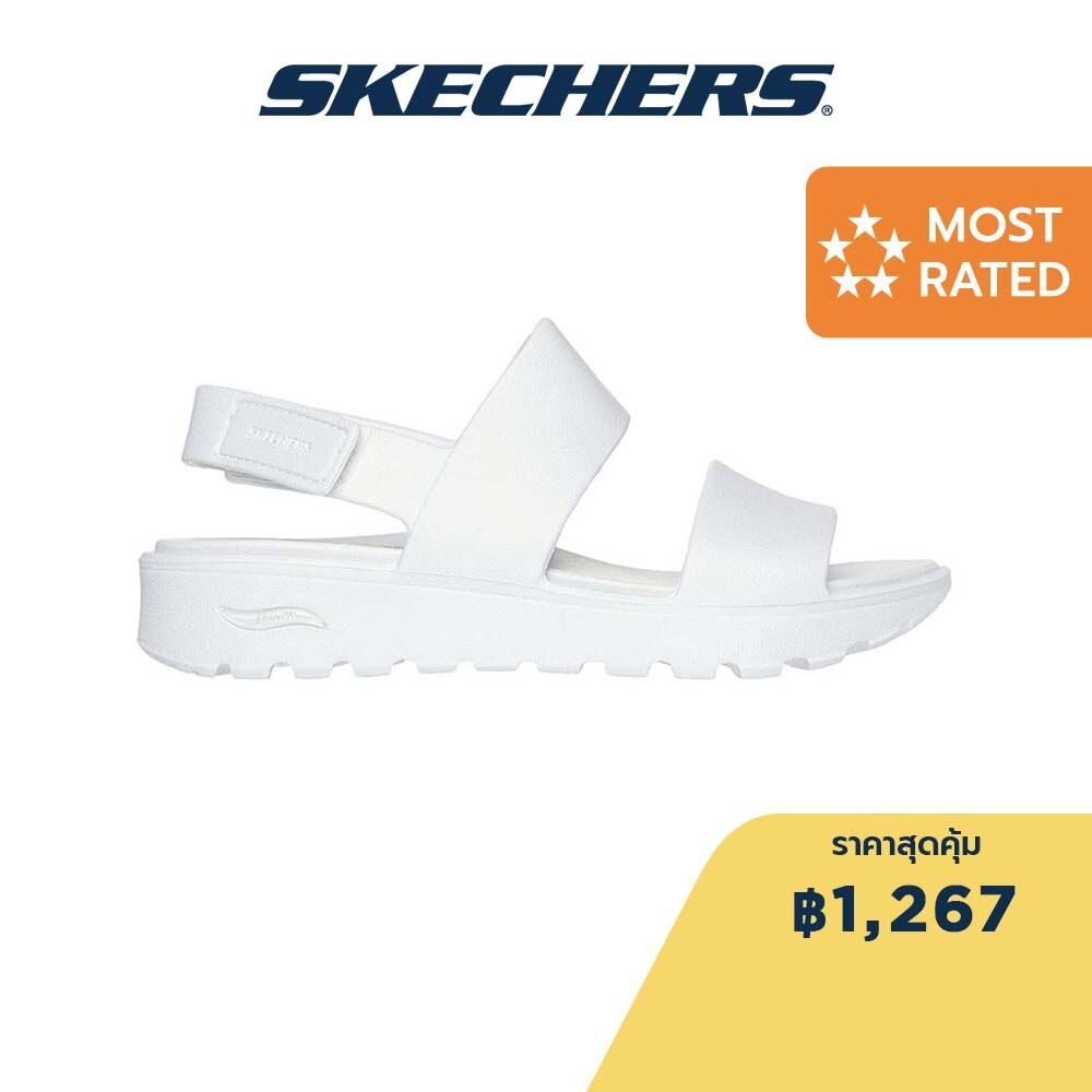 Skechers สเก็ตเชอร์ส รองเท้าแตะผู้หญิง Women Arch Fit Footsteps Foamies Shoes - 111380-WHT