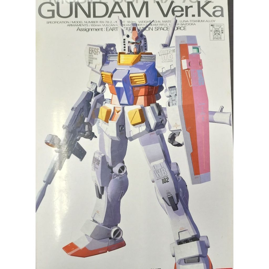 [ส่งตรงจากญี่ปุ่น] Bandai MG RX-78-2 GUNDAM Ver.Ka TOY ANIME GUNPLA GIFT
