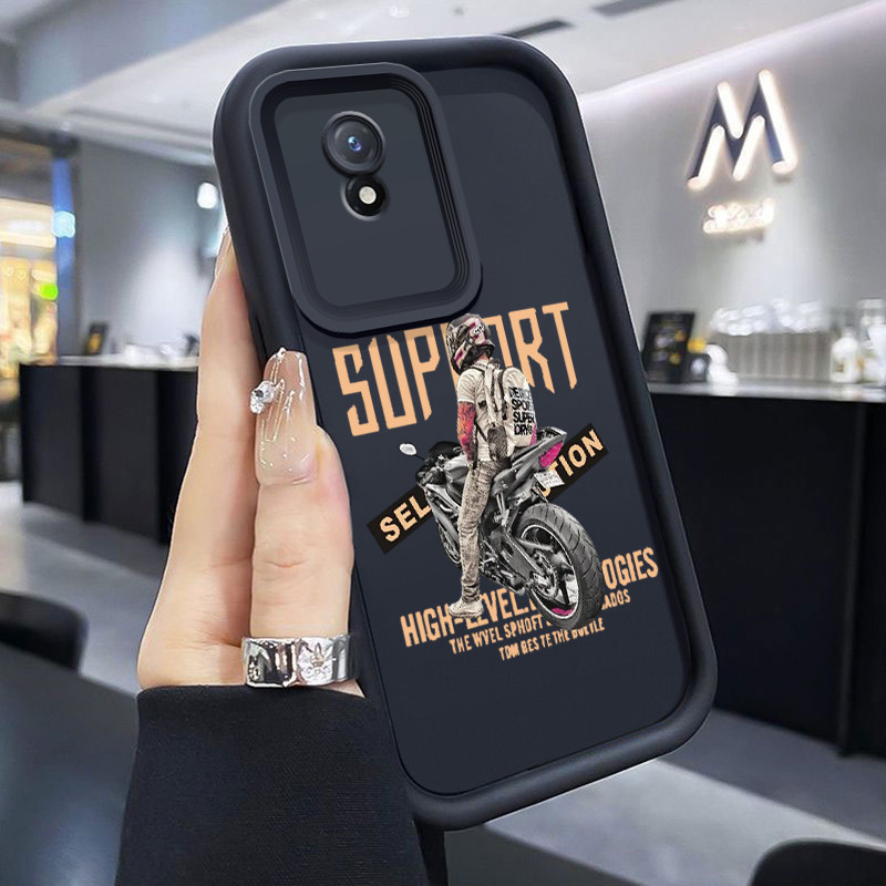 เคสสำหรับ VIVO Y02 VIVO Y02A VIVO Y02T Y02s เคสป้องกันโทรศัพท์รถจักรยานยนต์ชาย