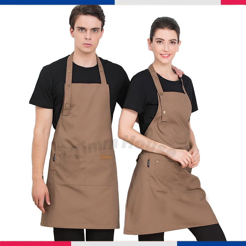 ผ้ากันเปื้อนร้านกาแฟ กันน้ํามัน กันน้ํา แบบหนา มีให้เลือก 2สี