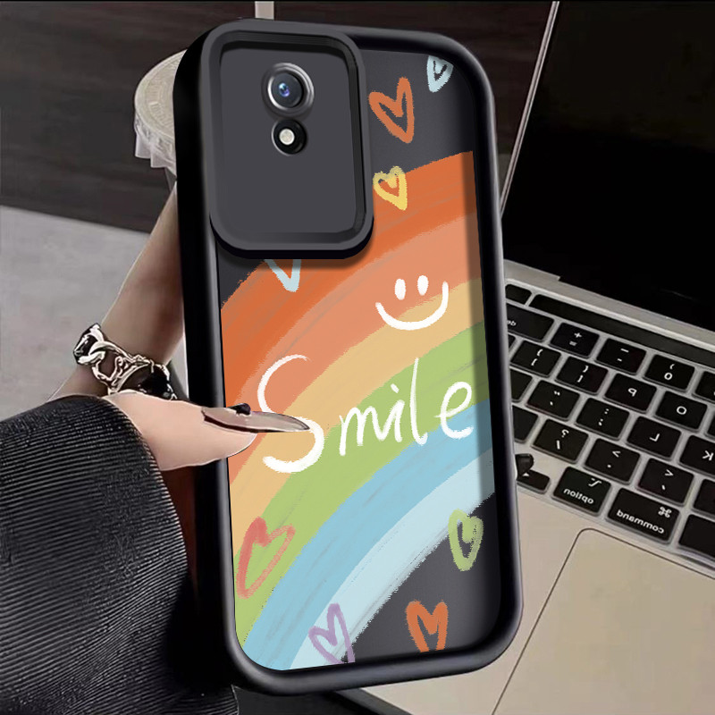 เคสสำหรับ VIVO Y02 VIVO Y02A VIVO Y02T Y02s เคสป้องกันการกระแทกซิลิโคนเคสนิ่มใส่โทรศัพท์รุ้ง