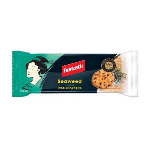 Fantastic Rice Cracker Seaweed 100G ขนม ขนมกินเล่น ขนมปังกรอบ แครกเกอร์ นำเข้าจากออสเตรเลีย