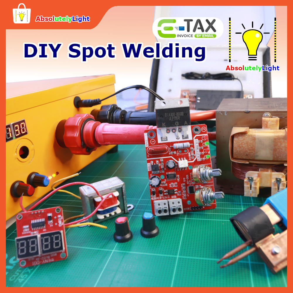 ชุด DIY เครื่องเชื่อม ปากกาเชื่อมจุด หม้อแปลง 9VAC บอร์ดคุมกระแส หม้อแปลงไมโครเวฟมือสอง