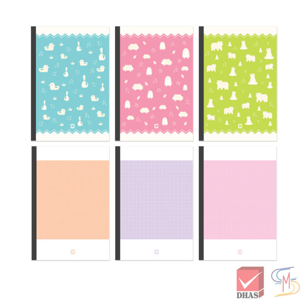 Elephant ตราช้าง สมุดนักเรียน สมุดบันทึก สมุดโน๊ต C9 60G 40S H-102 คละสี จำนวน 1 เล่ม