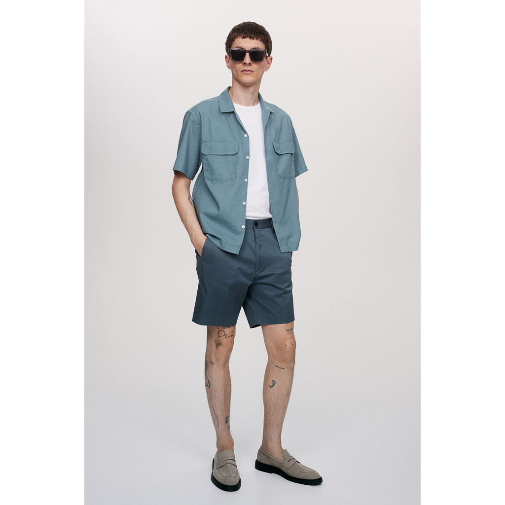 H&M Man Regular Fit Linen-blend utility shirt 1233268_1