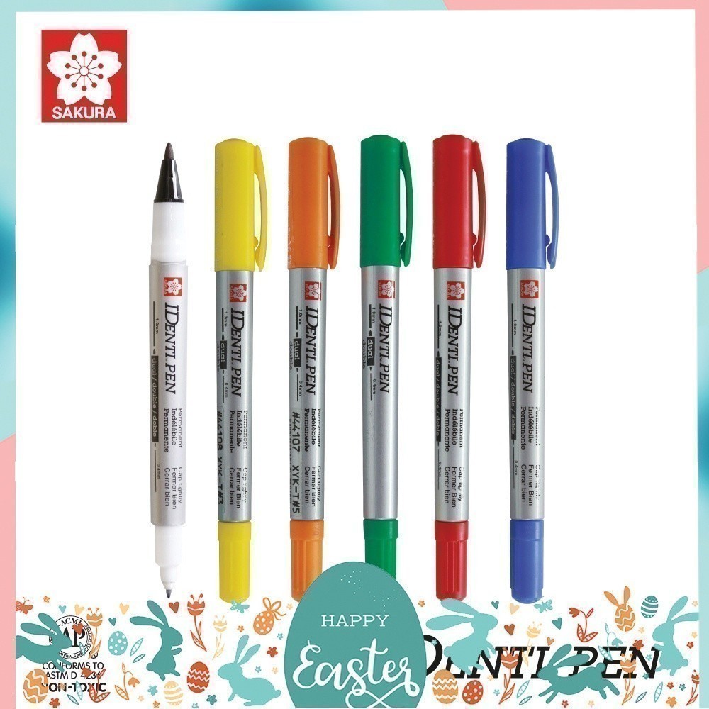 ปากกา Permanent ปากกาเขียนแผ่นซีดี IDENTI PEN 2 หัว SAKURA รุ่น XYKT