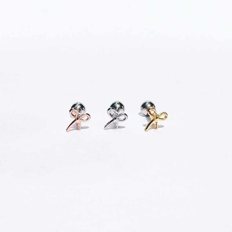 More Than Piercing: D004 Bonny Ribbon *waterproof* จิวหู/ต่างหู