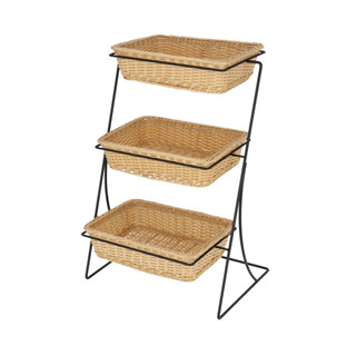 KASSA HOME ถาดหวายเทียมอเนกประสงค์ทรงเหลี่ยม 3 ชั้น รุ่น ZY1…