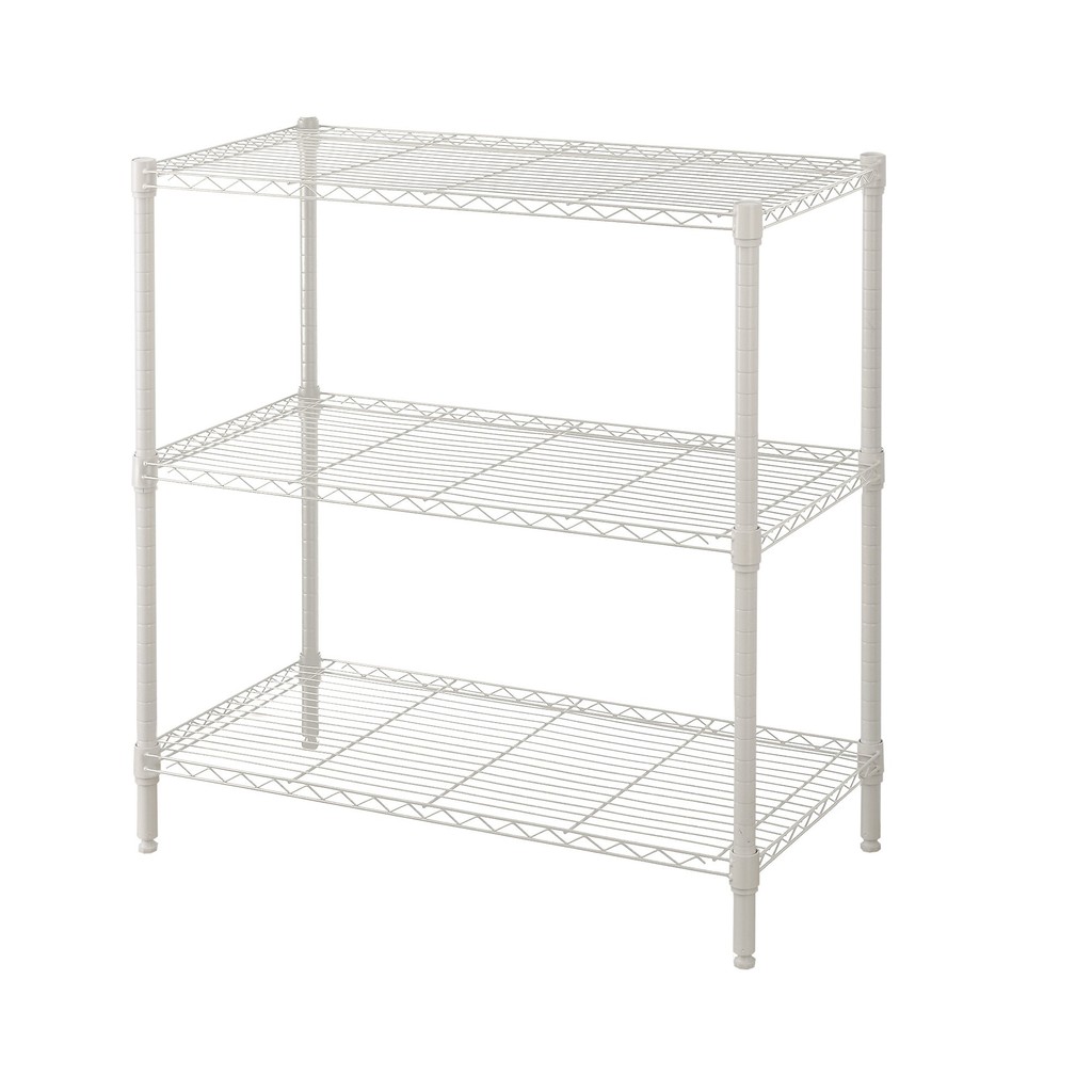 KASSA HOME ชั้นตะแกรงเหล็กอเนกประสงค์ 3 ชั้น Rocky รุ่น A2525-WH ขนาด 90 x 45 x 90 ซม. สีขาว