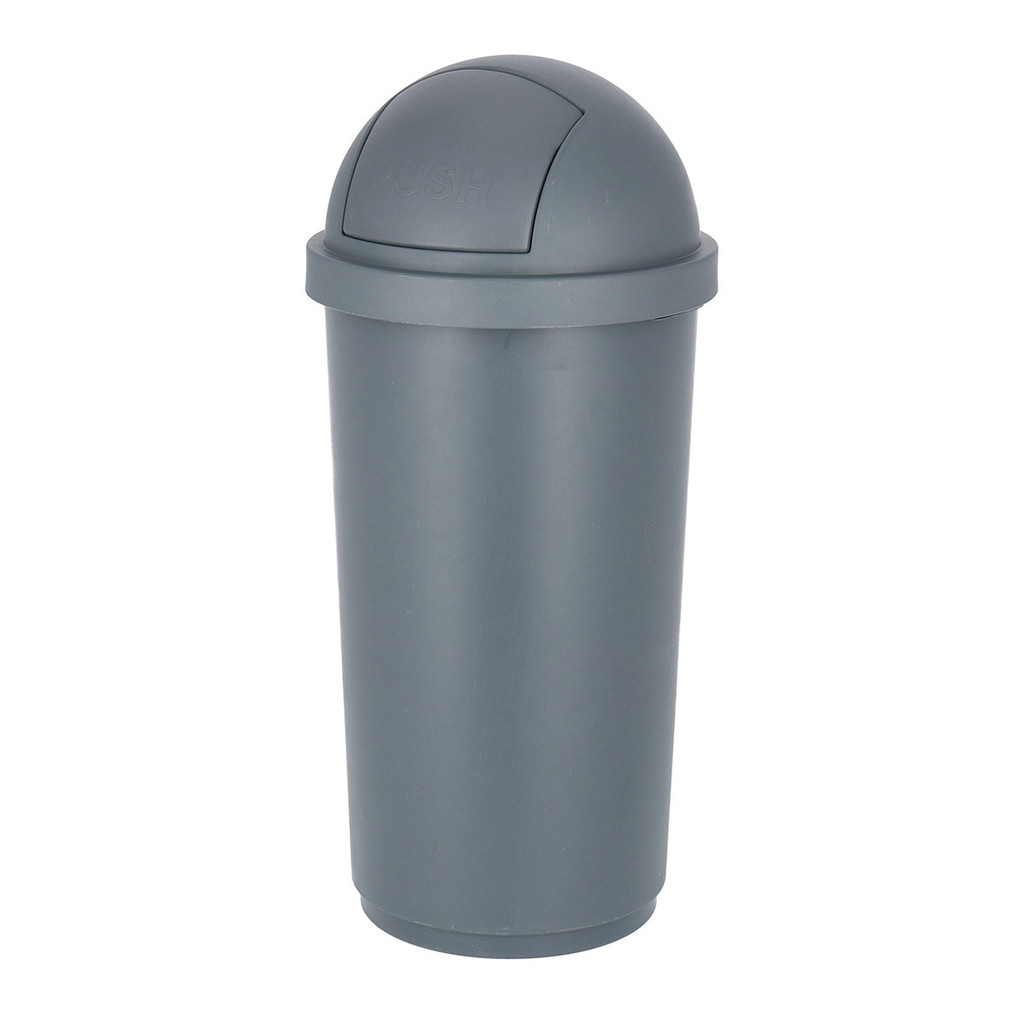 KASSA HOME ถังขยะทรงใหญ่พร้อมฝากด ความจุ 37 ลิตร สีเทา