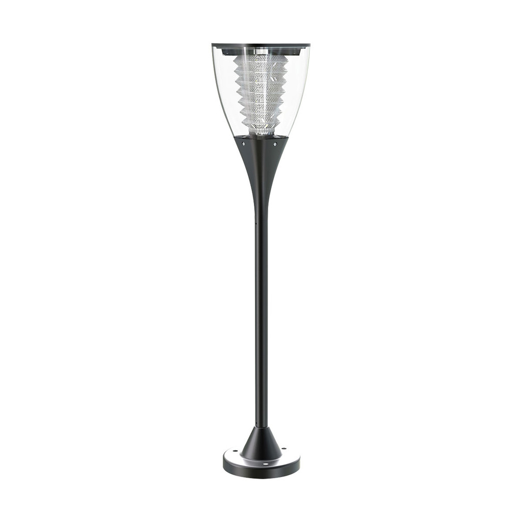 LUZINO โคมไฟเสาสนามโซลาร์เซลล์ 1W WW รุ่น ESL-25Pro สีดำ