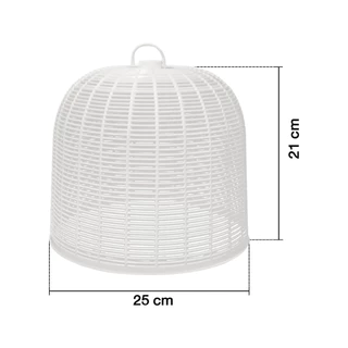 KASSA HOME ฝาชีพลาสติกทรงสูงเบอร์ 35 รุ่น VCP-RS35 ขนาด 25 x 25 x 21 ซม. สีขาว