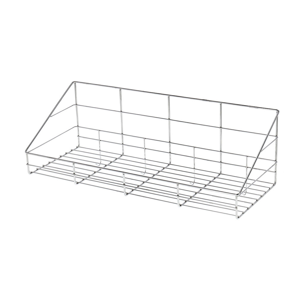 KASSA HOME ที่คว่ำจานสเตนเลสติดผนัง (แบบเรียบ) Dante รุ่น T-WS128 ขนาด 60 x 22.5 x 25 ซม. สีเงิน