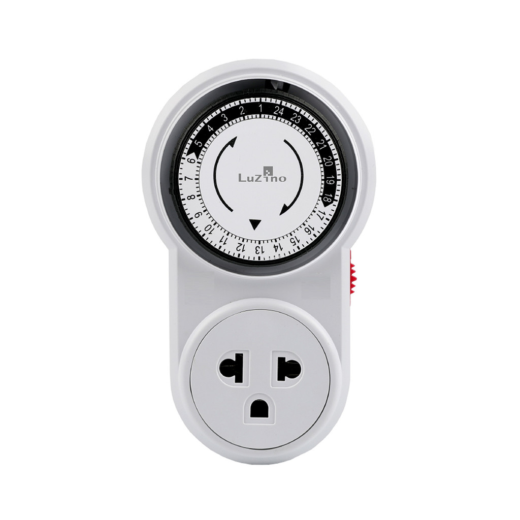 LUZINO ไทม์เมอร์อานาล็อก 24 ชม. รุ่น SMT07A-TH สีขาว