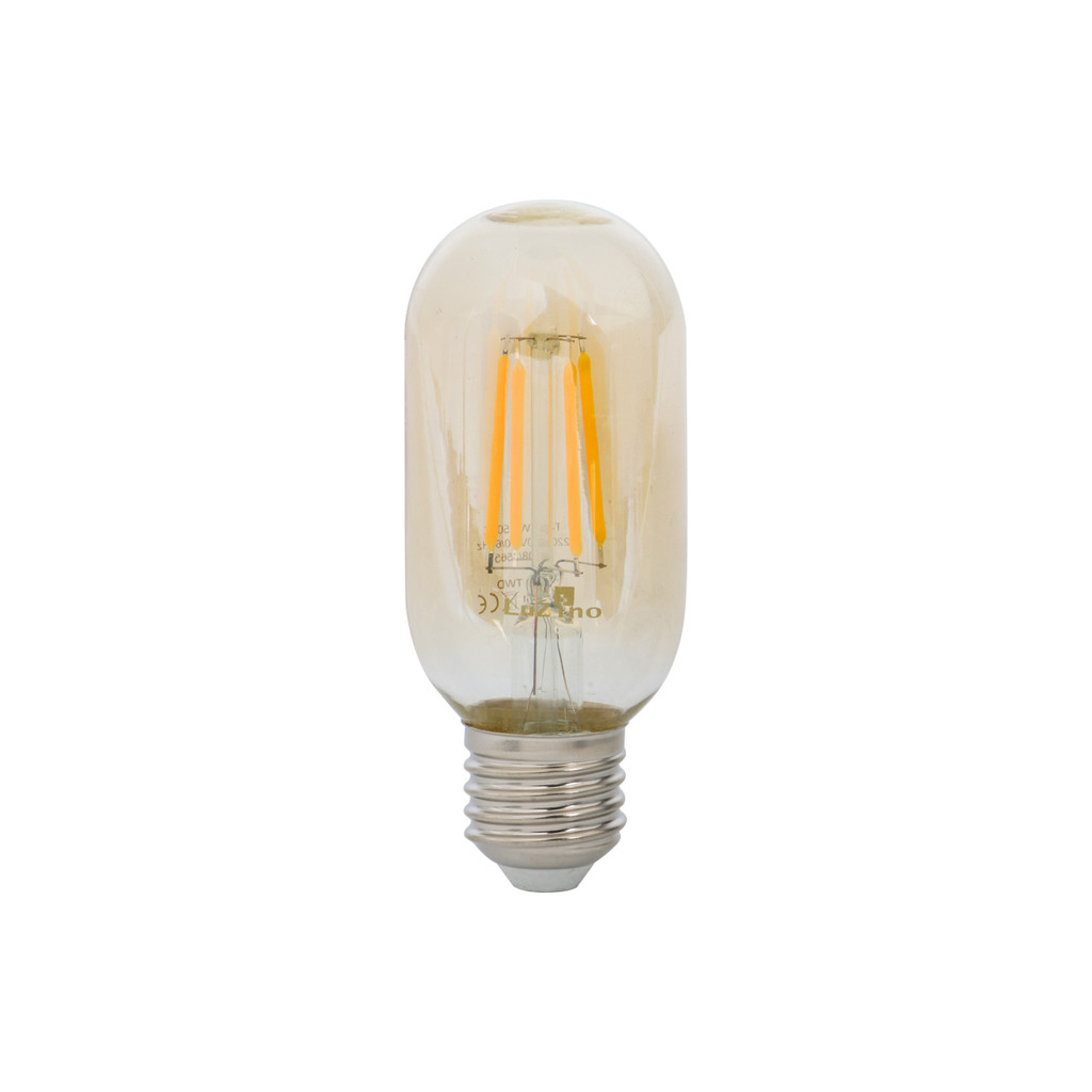 หลอดวินเทจ LED 4 วัตต์ Warm White LUZINO รุ่น FB004ID-1-T45 กระจกสีชาทอง T45 E27