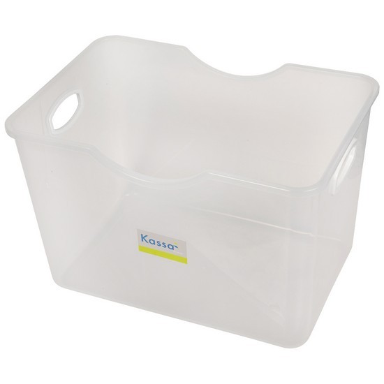 KASSA HOME กล่องเอนกประสงค์พร้อมหูจับ รุ่น JCP-K80 ขนาด 39 x 25.7 x 25 ซม. สีใส