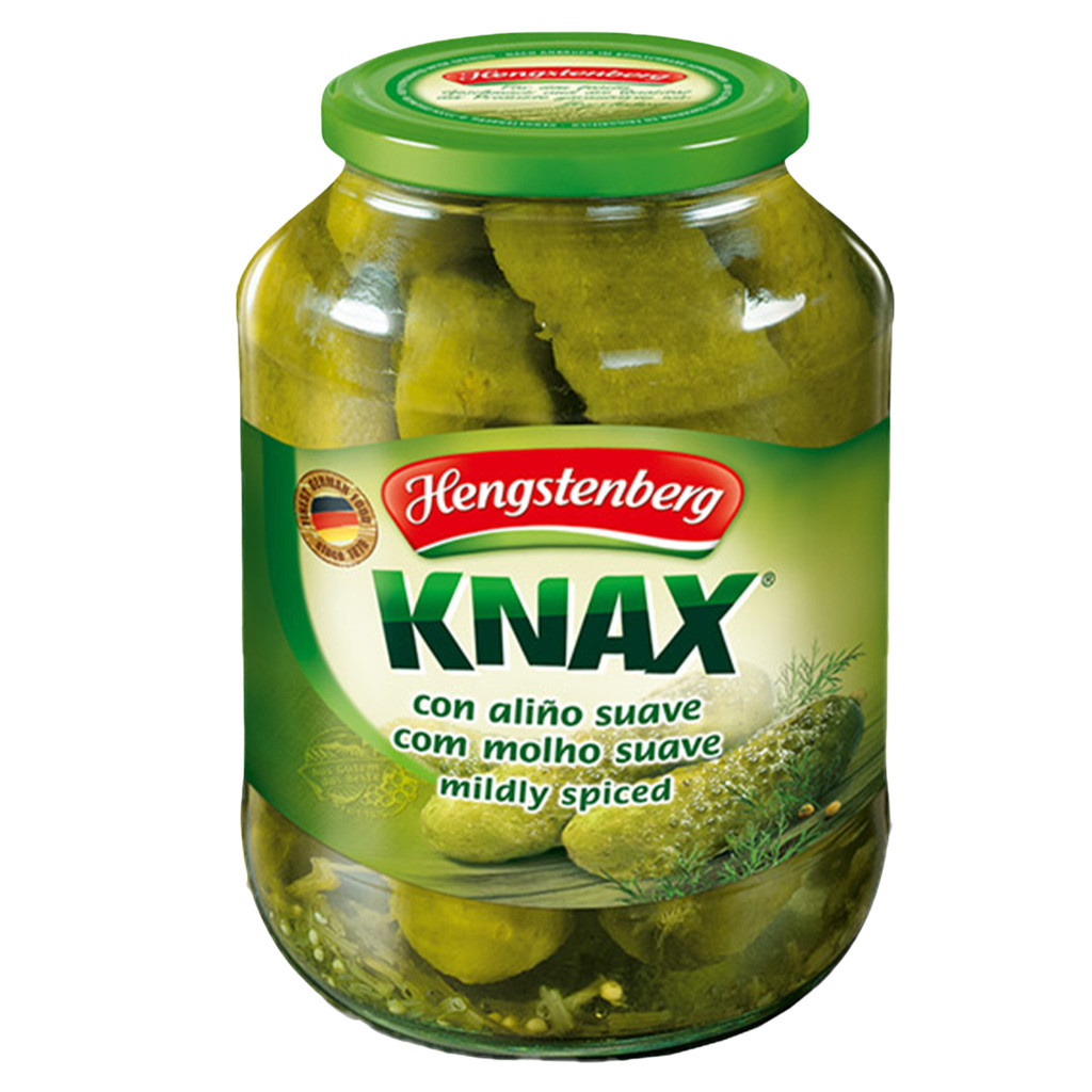 แตงกวาแช่อิ่มกรุบกรอบ Hengstenberg Knax Crunchy Gherkins 670G
