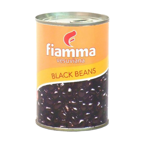 ถั่วดำบรรจุกระป๋อง Fiamma Black Beans 400G แหล่งโปรตีนและใยอาหารสูง