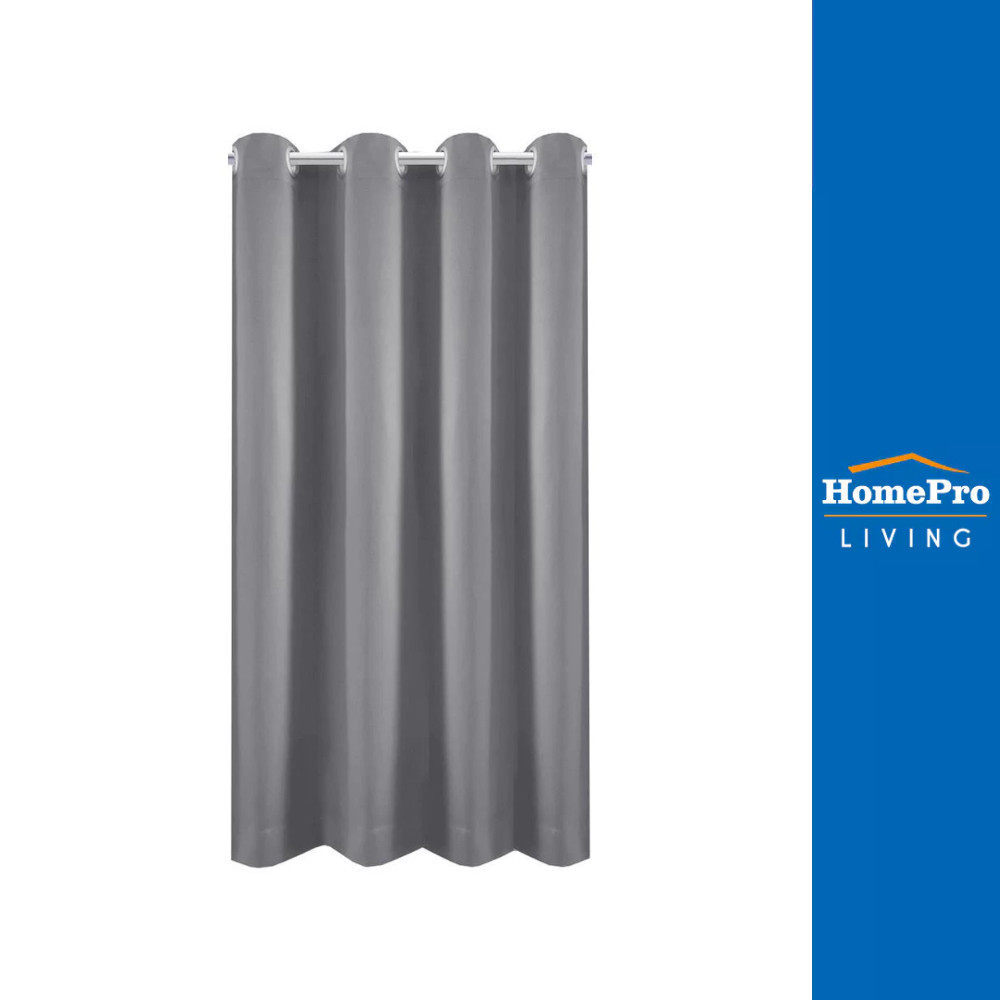 HomePro ผ้าม่าน EYELET LUKAS UV 130X160 ซม. สีเทา แบรนด์ HOME LIVING STYLE