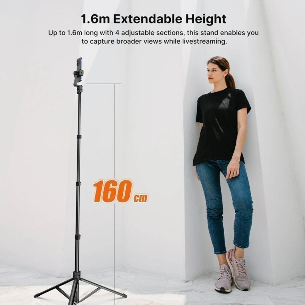 Ulanzi TB64Z 1.6M Live Streaming Kit ขาตั้งกล้อง ระบบแบบ Flip Lock รับน้ำหนักสูงสุดได้ 1.5 กิโลกรัม