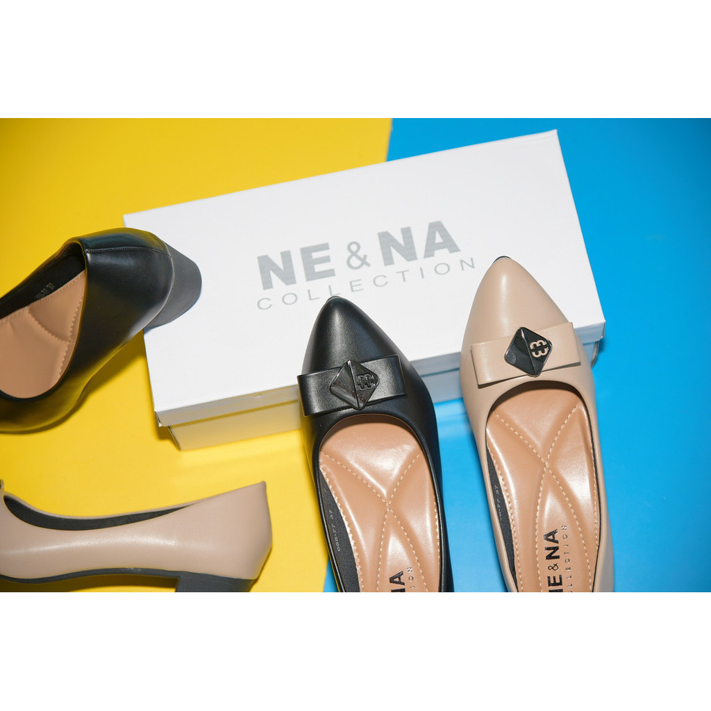 รองเท้าเเฟชั่นผู้หญิงเเบบคัชชูส้นเตี้ย No. 688-77 NE&NA Collection Shoes